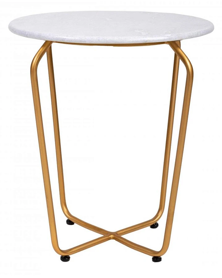 Кофейный столик Marble белый 0.45x0.4x0.4м - фото 2