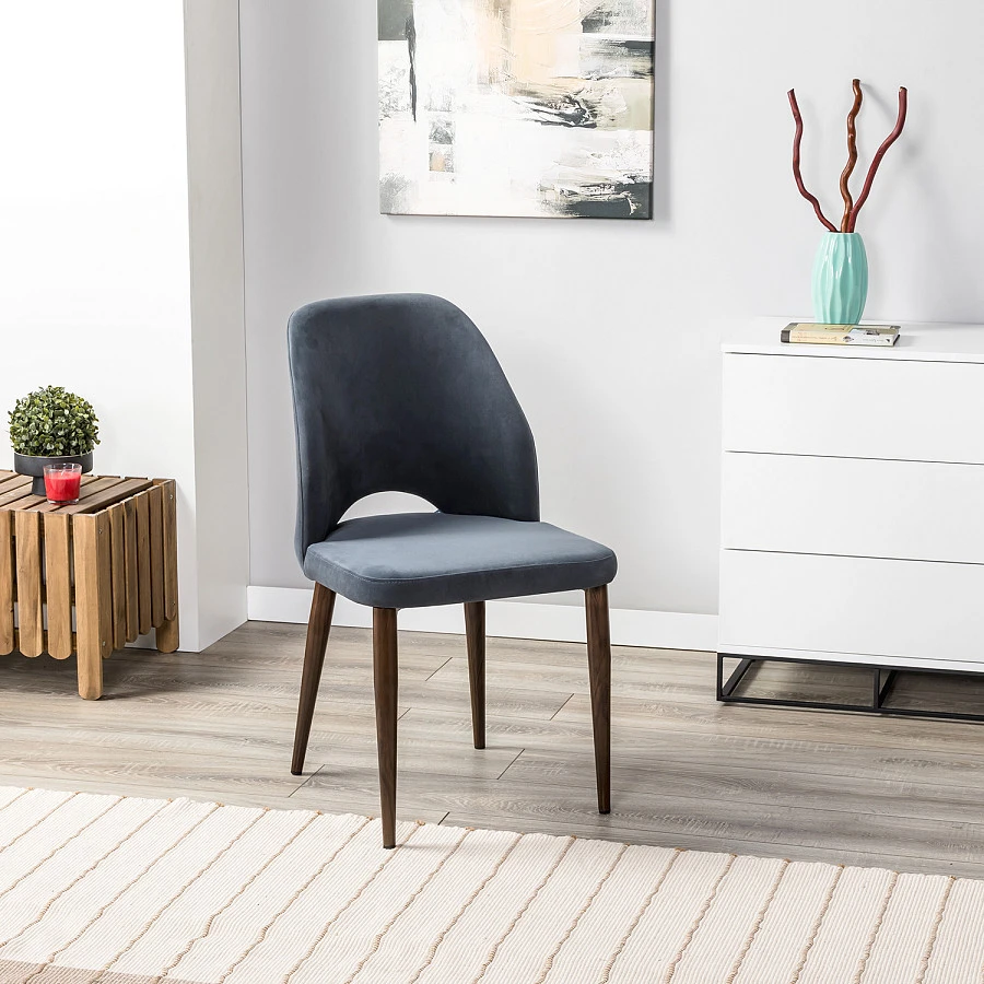 Стул Ledger Diag grey/т. орех - фото 7