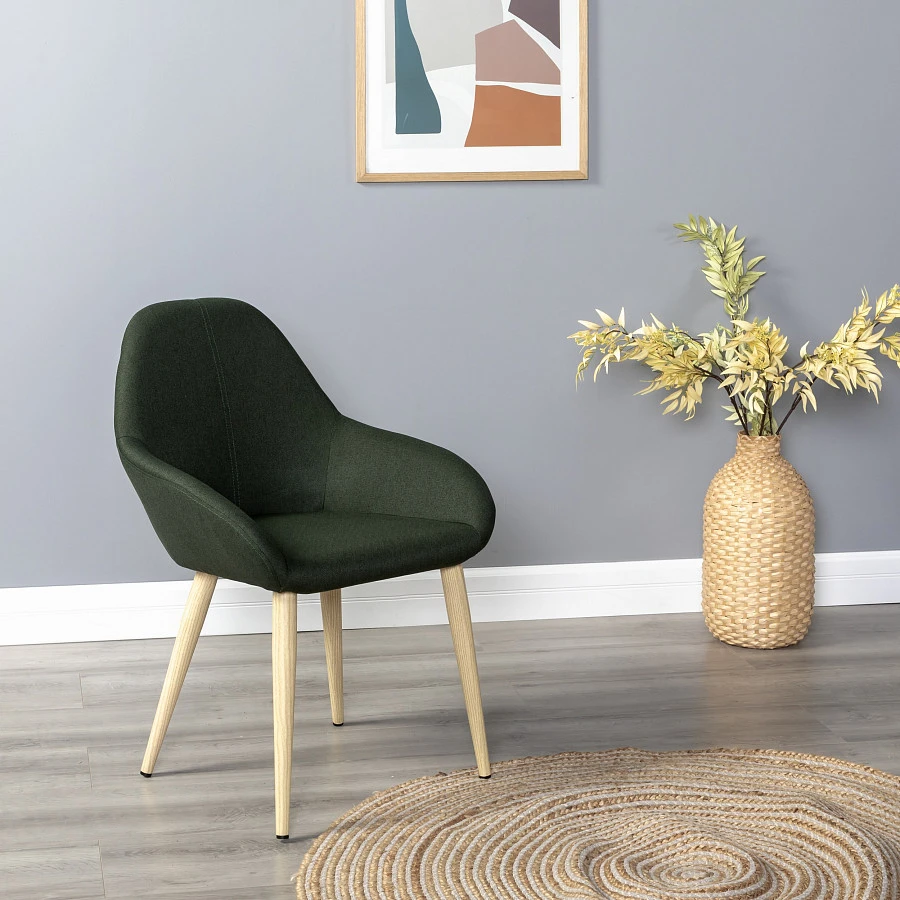 Кресло Kent тёмно-зеленый/нат.дуб - фото 16