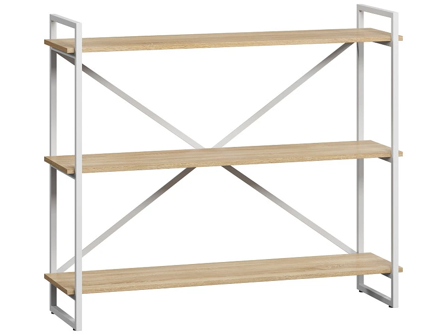 Стеллаж Мальборк Рант 120 Дуб Сонома белое основ