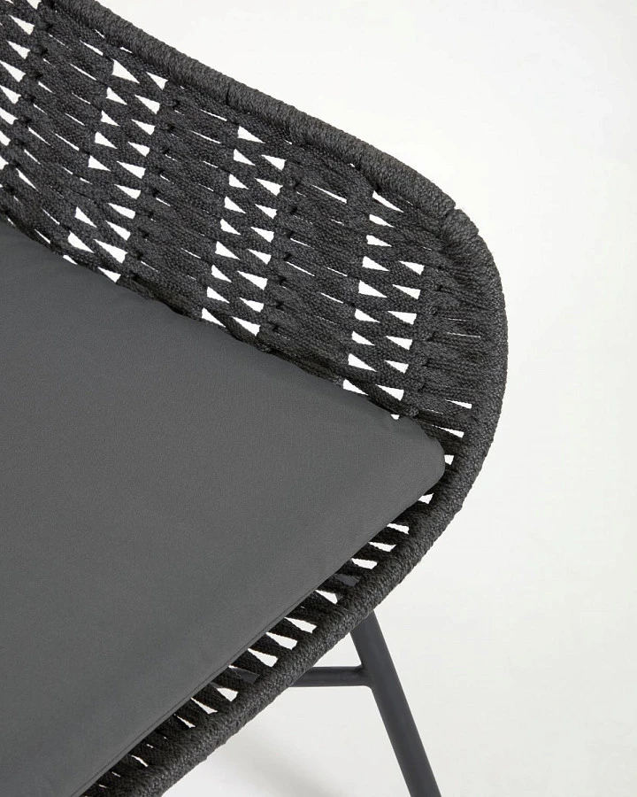 Веревочное кресло Abeli черного цвета - фото 17