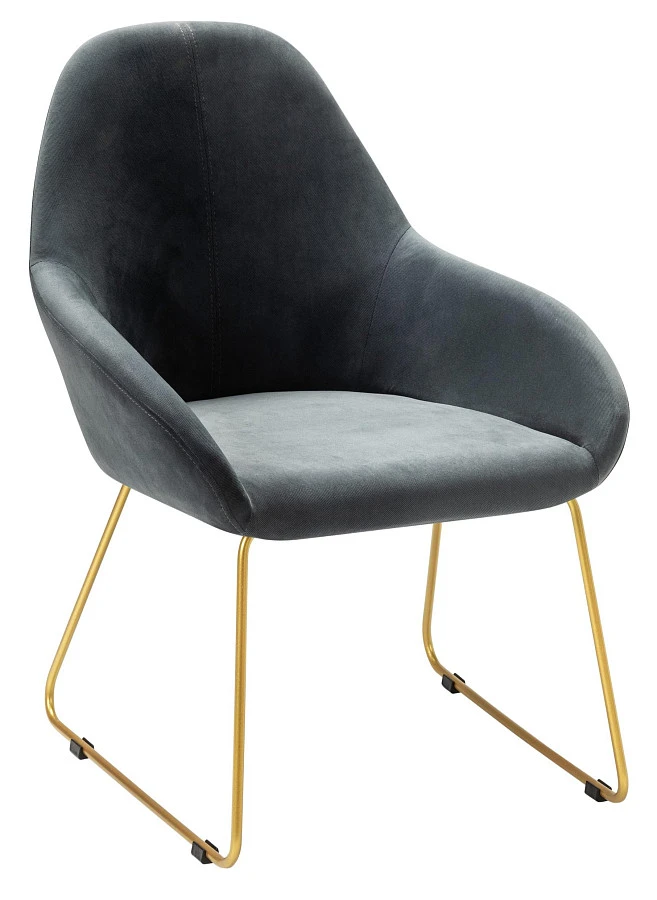 Кресло Kent Diag grey/Линк золото