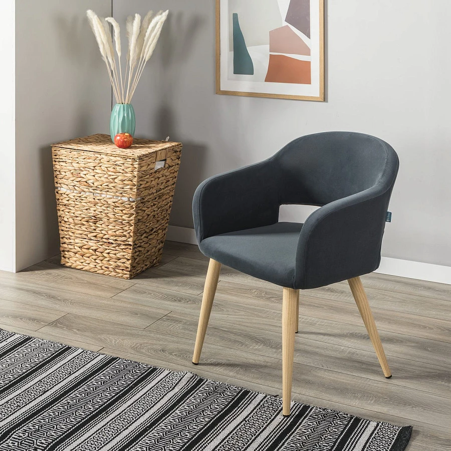 Стул Oscar Diag grey/нат.дуб - фото 12