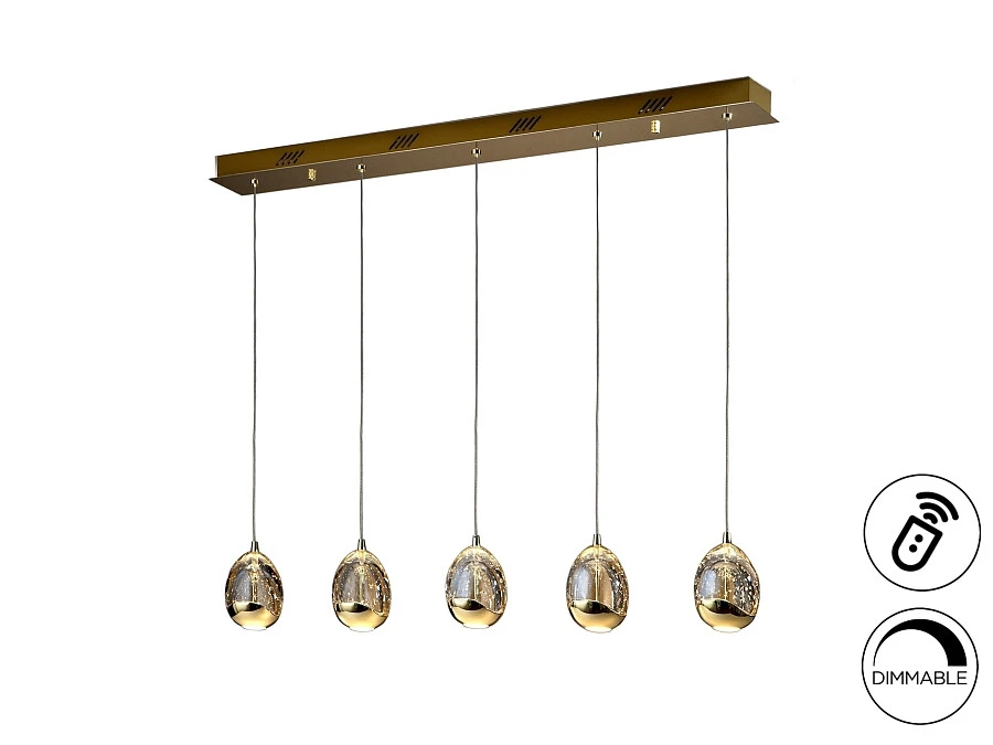 Подвесной светильник Rocio 5L золотой DIMMABLE - фото 3
