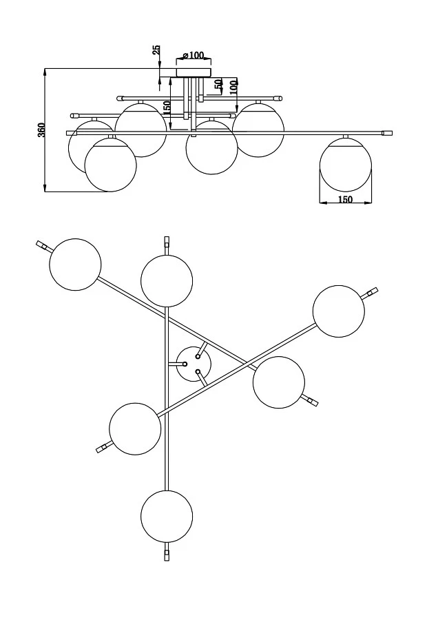 Потолочный светильник Maytoni MOD048CL-06G - фото 2