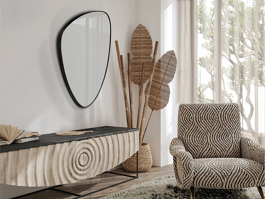 Треугольное зеркало Orio 84X55 черное - фото 6