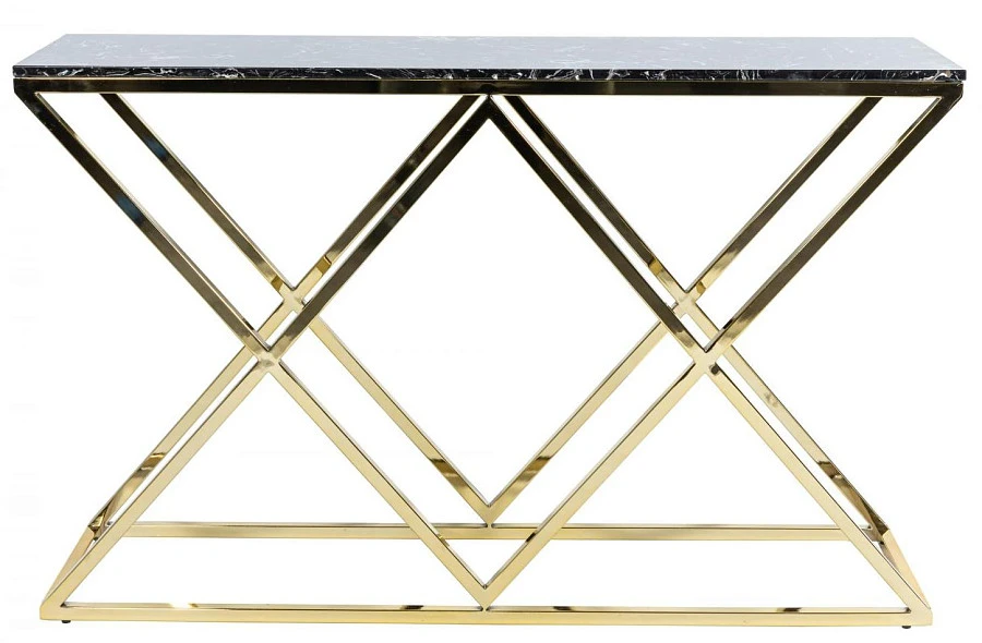 Консоль Triangles Gold 0.74x1.2x0.35м - фото 2