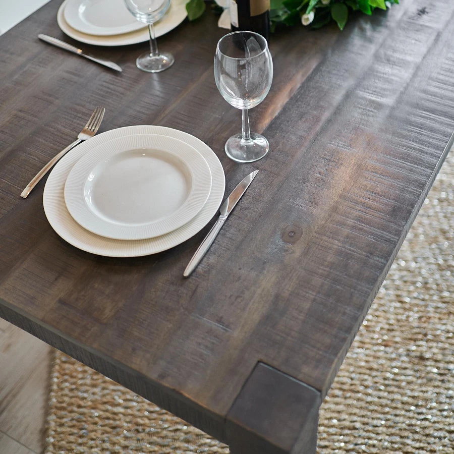 Обеденный стол из массива, СУНДАР ГРЕЙ, 2 метра - фото 4