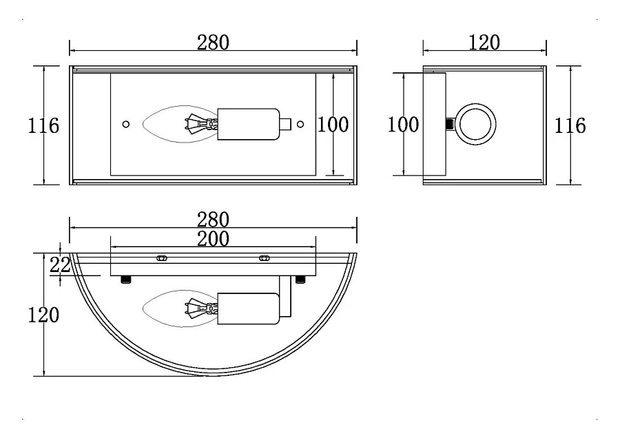 Настенный светильник (бра) Maytoni MOD096WL-01CH - фото 3