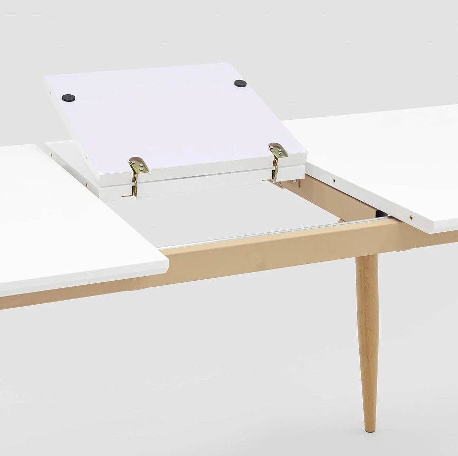 Стол обед. Стокгольм раскладной 120-160*80 белый - фото 6