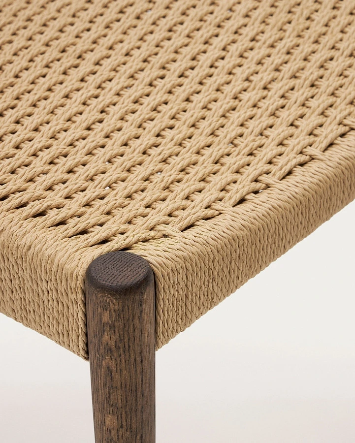 Analy Стул массив дуба под орех/сид.веревка - фото 8