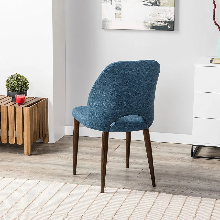 Стул Ledger синий/т. орех - фото 8