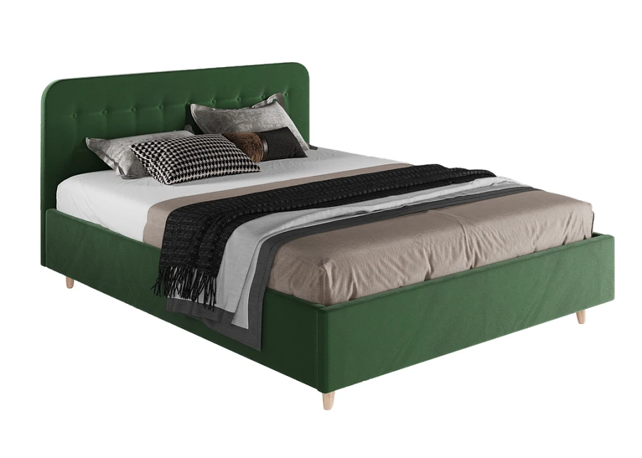 Кровать Лион 180х200 зелёного цвета