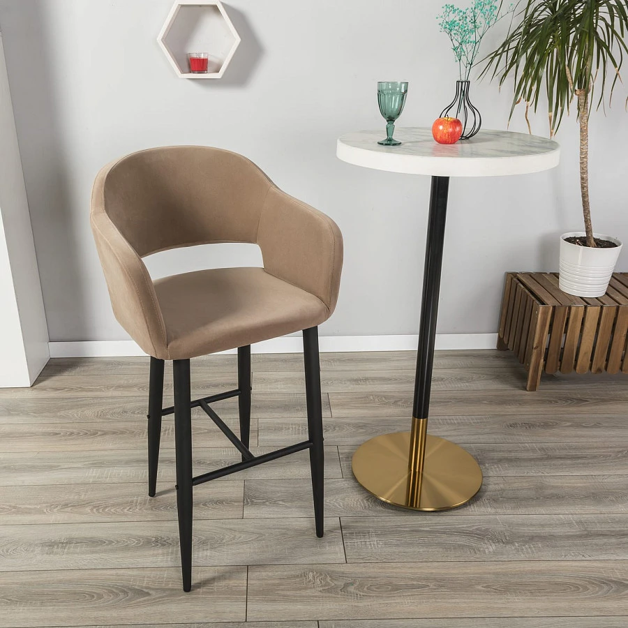 Стул Бар Oscar Diag beige/черный - фото 8