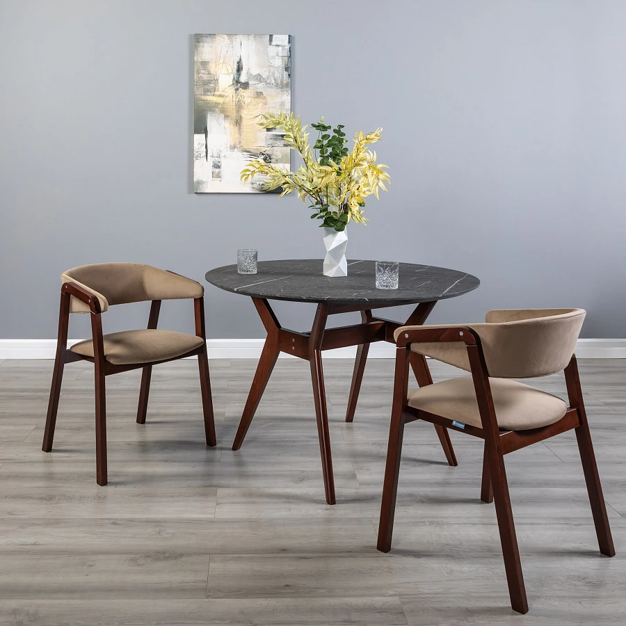 Кресло Dalia Soft Beige/Темный орех - фото 11