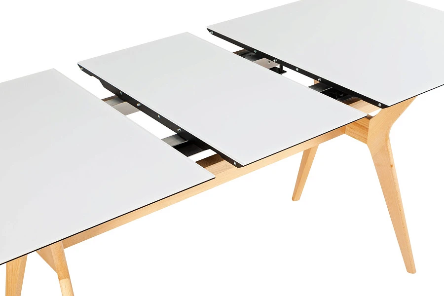 Стол раскл. Нарвик Glass 140-180 Automatic Natur/Light matte glass - фото 4