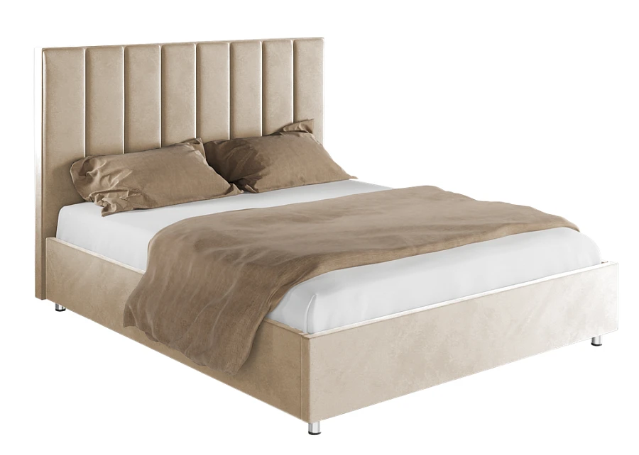Кровать Параллель  160х200 светло-бежевого цвета