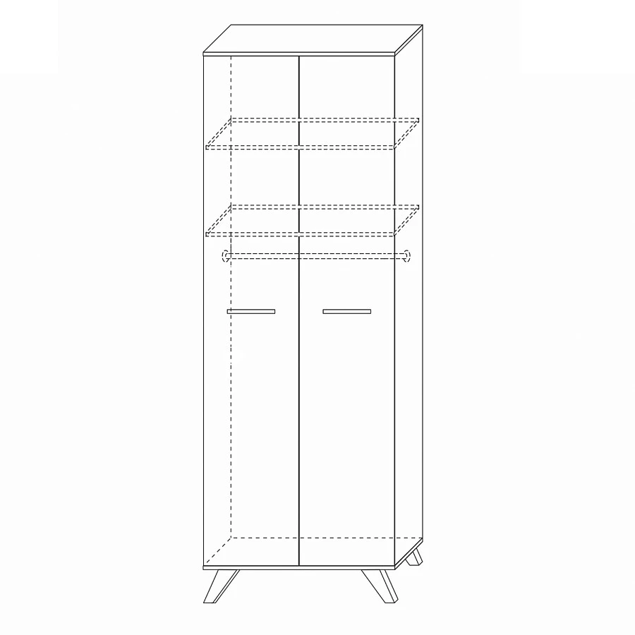 Шкаф 800 высокий ВегаСкандинавия СП.0122.402.001 - фото 3