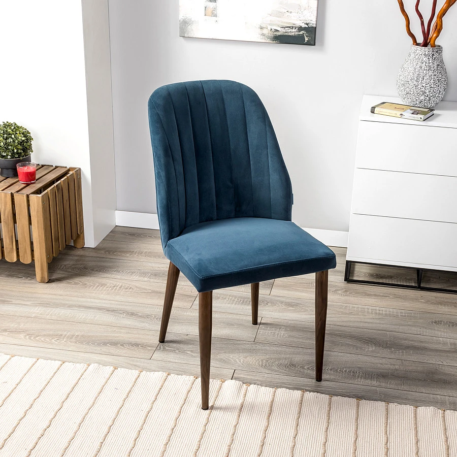 Стул Alen Diag blue/т. орех - фото 9