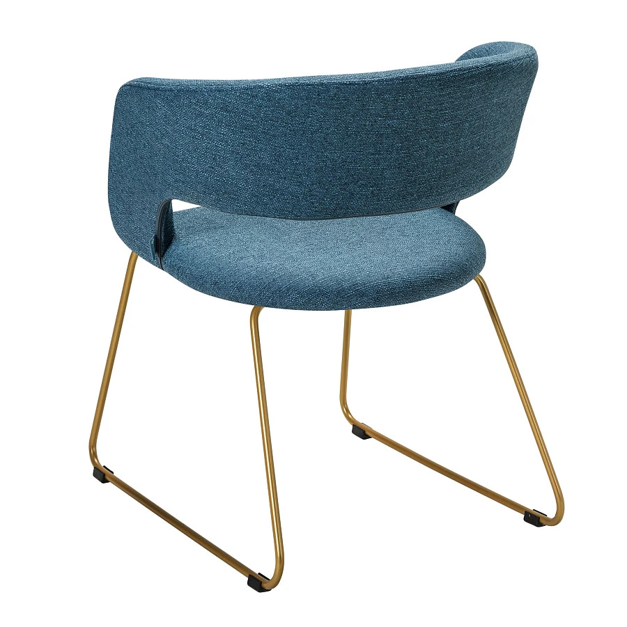 Кресло Hugs синий/Линк золото - фото 3