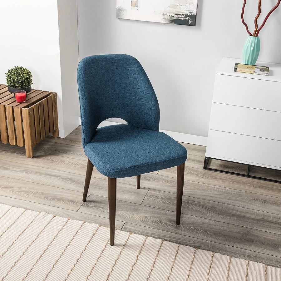 Стул Ledger синий/т. орех - фото 9