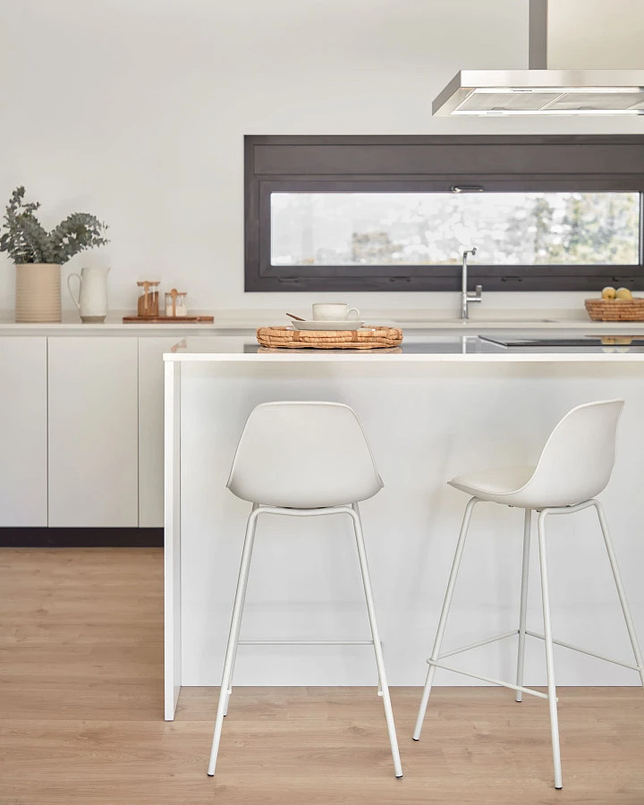 Полубарный стул Lysha белый - фото 2