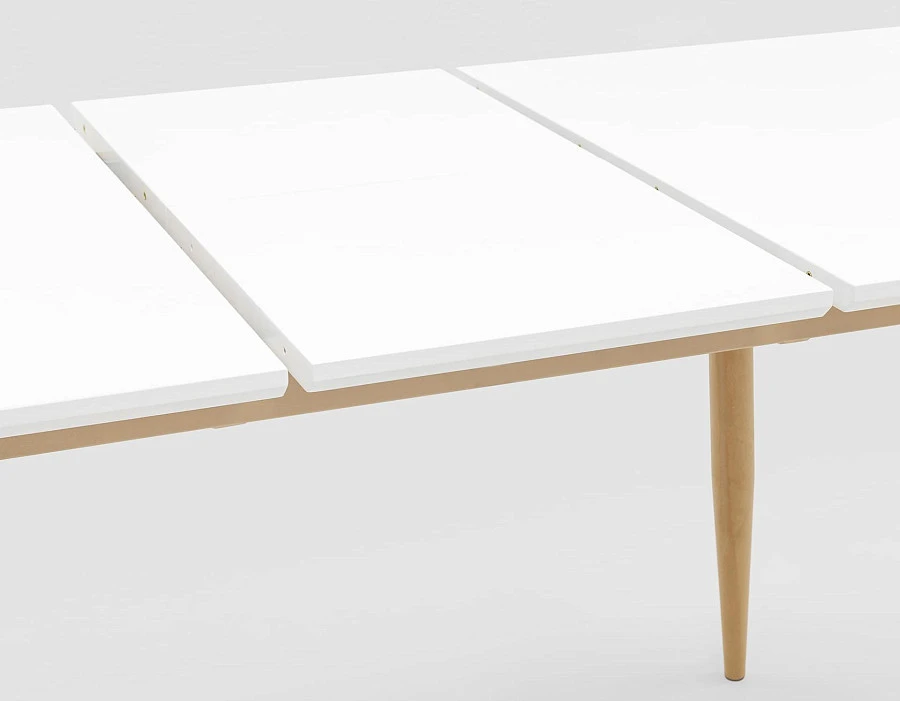 Стол обед. Стокгольм раскладной 120-160*80 белый - фото 5