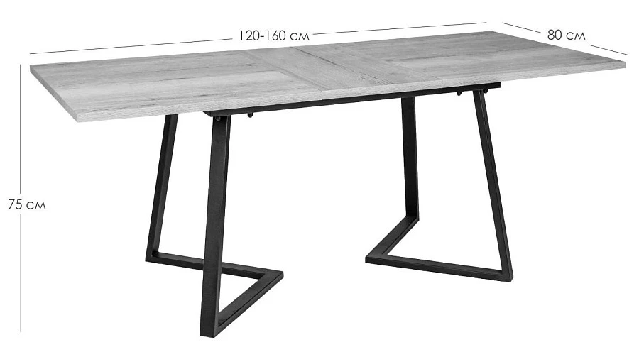 Стол Роналдо раздвиж. 120-160 Смарт Корбридж - фото 2