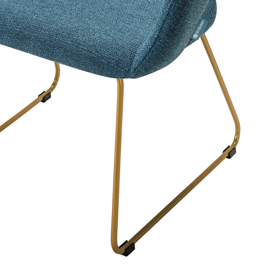 Кресло Hugs синий/Линк золото - фото 5