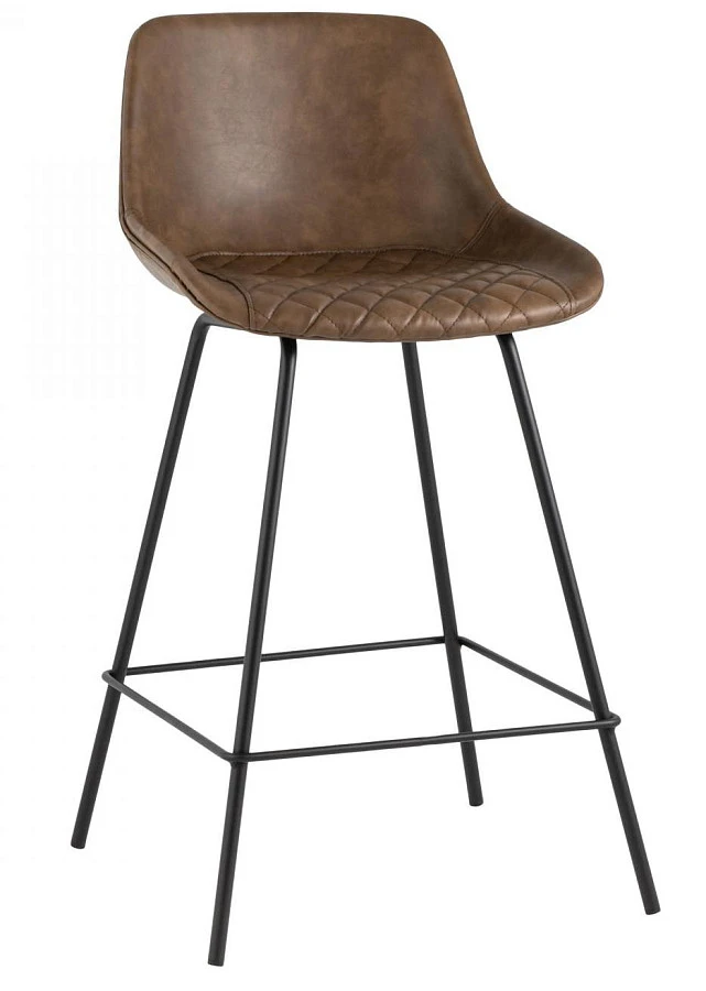 Стул полубарный TEXAS экокожа коричневый