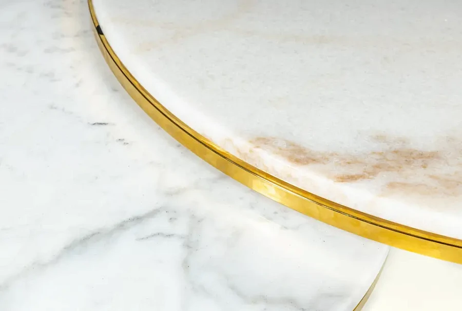 Кофейный столик Goldy Marble набор из 2-х штук - фото 2