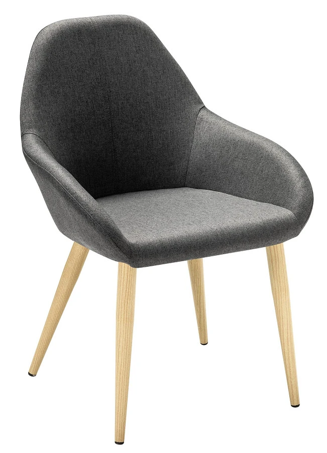Кресло Kent тёмно-серый/нат.дуб