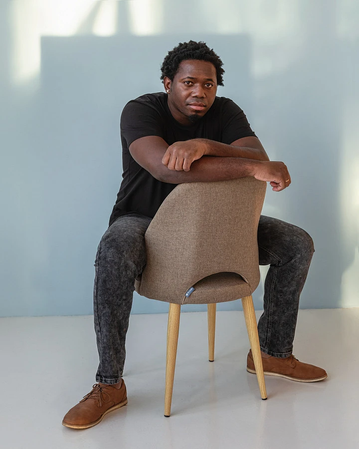 Стул Ledger Грей/Натуральный Дуб - фото 10