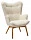Кресло Хайбэк бежевый/нат. бук