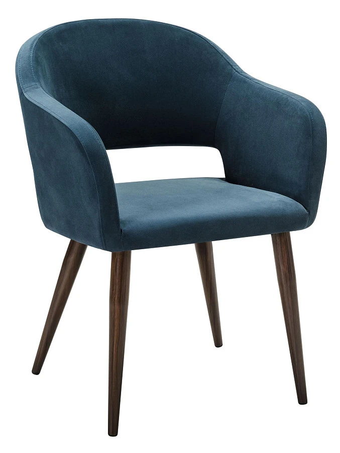 Стул Oscar Diag blue/т.орех