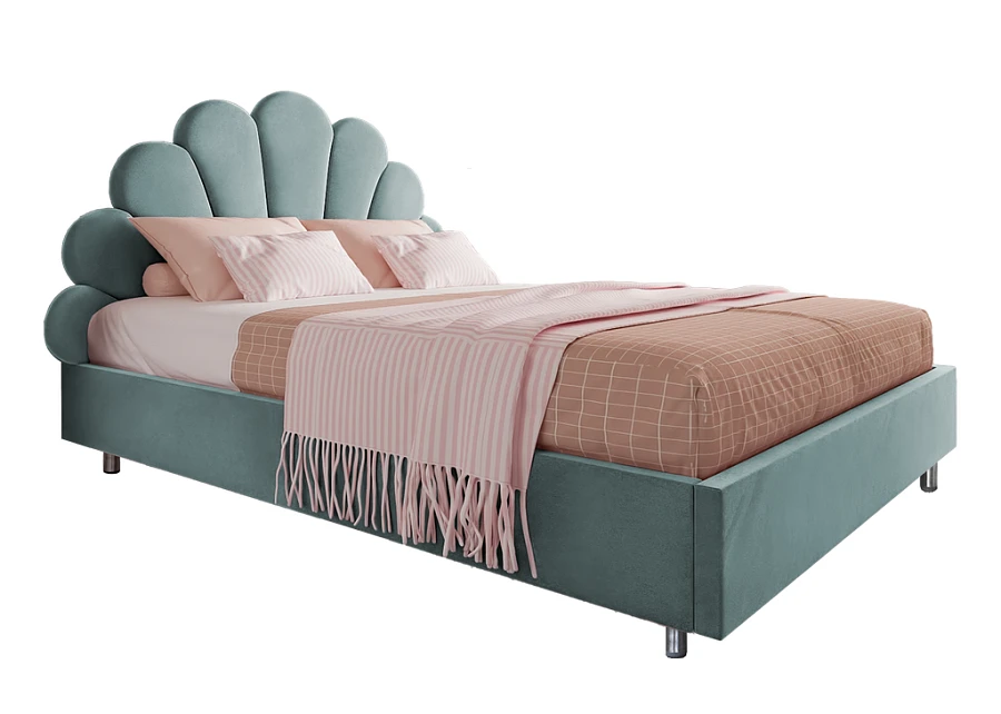 Кровать Ксю  120х200 цвета морской волны