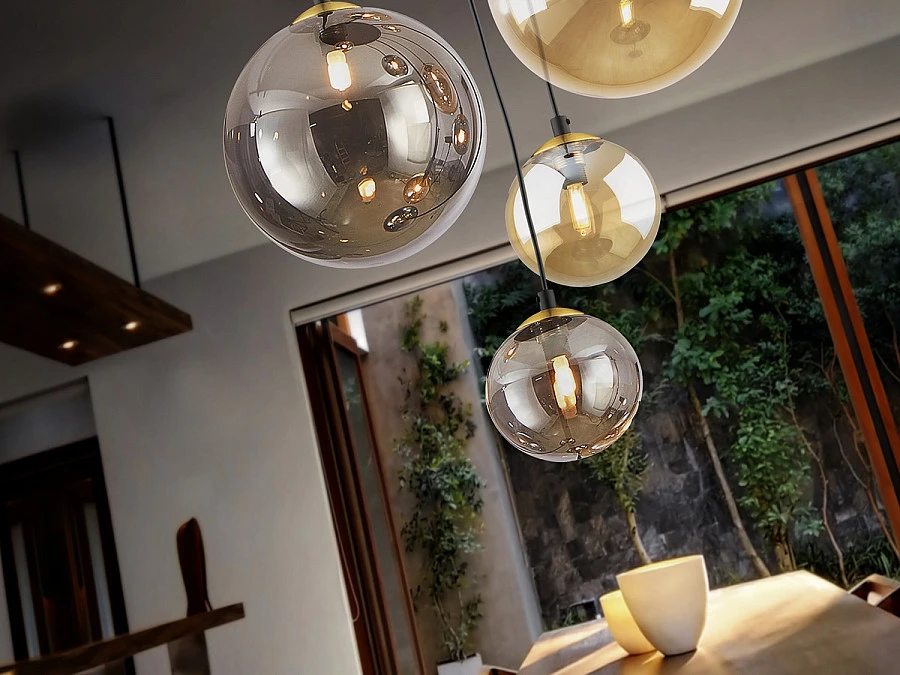 Люстра Dark 5L черный / латунь - фото 4