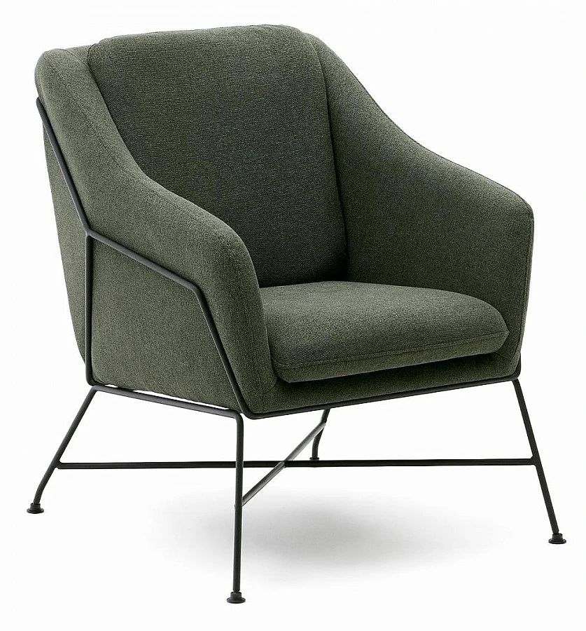 Brida Кресло зеленое на черных стальных ножках