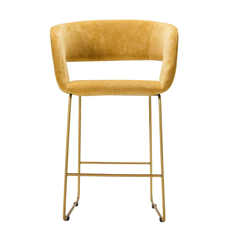 Кресло полубар Hugs желтый/Линк золото - фото 2