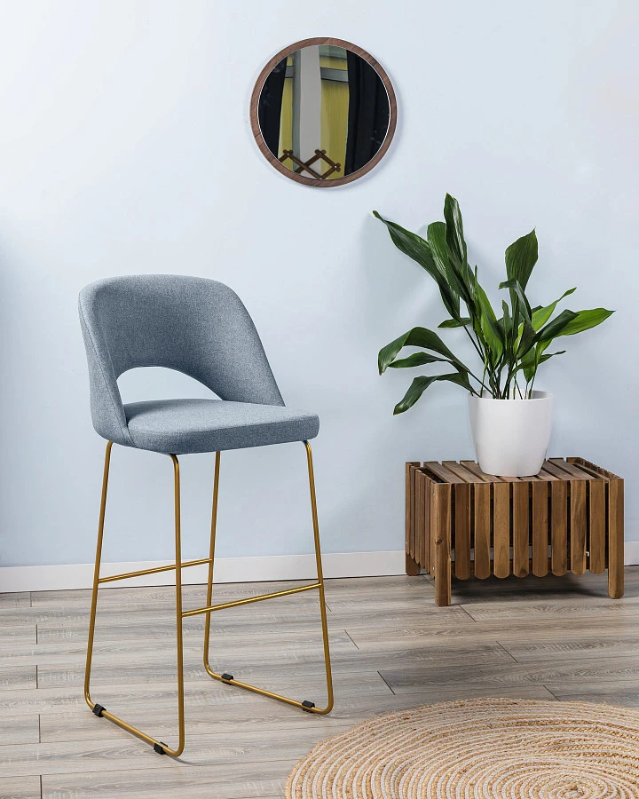 Кресло Бар Lars Грей/ЛинкЗолот - фото 5