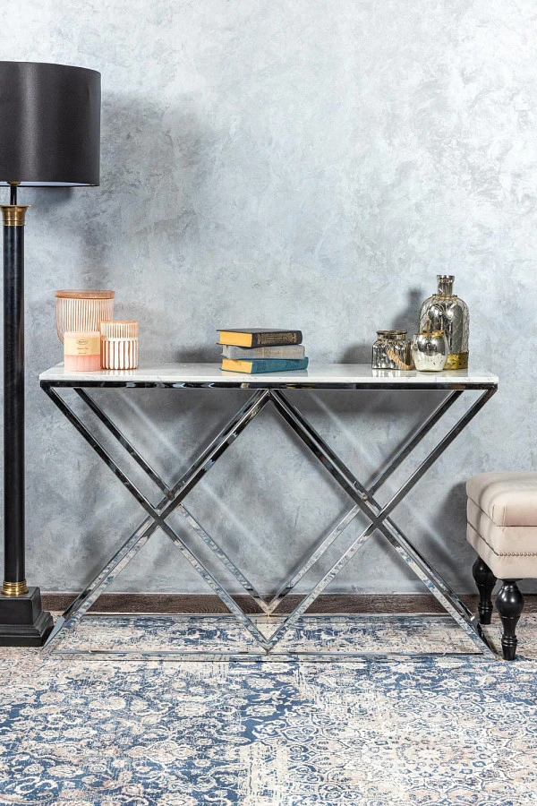 Консоль Triangles Silver 0.74x1.2x0.35м - фото 8