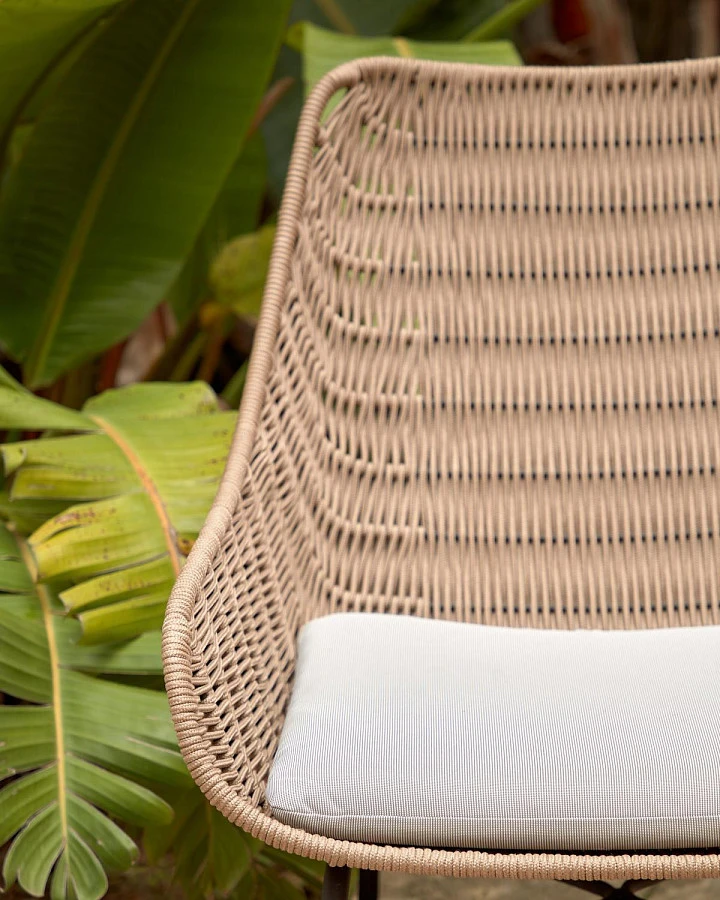 Веревочное кресло Abeli бежевого цвета - фото 4