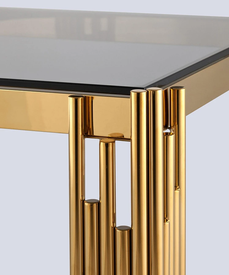 Журнальный столик ГЭТСБИ 55*55 золотистый - фото 4