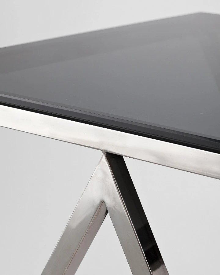 Журнальный стол ИНСИГНИЯ 55*55 темный хром - фото 5