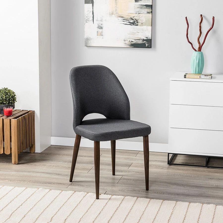 Стул Ledger темно-серый/т. орех - фото 7