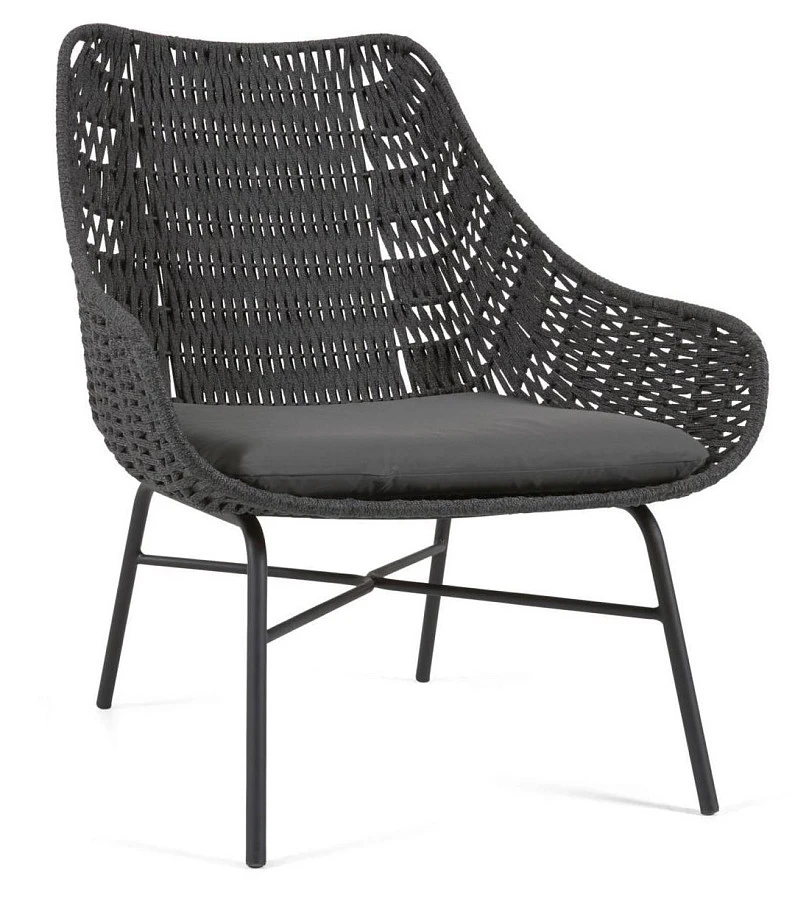 Веревочное кресло Abeli черного цвета