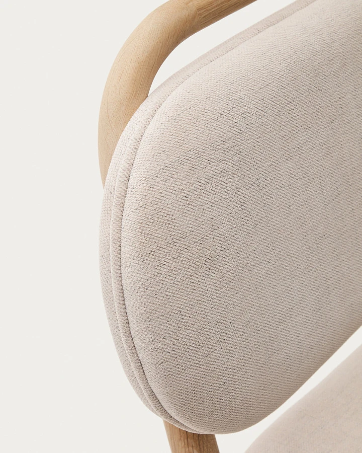 Helda Стул из бежевой синели и массива дуба - фото 10