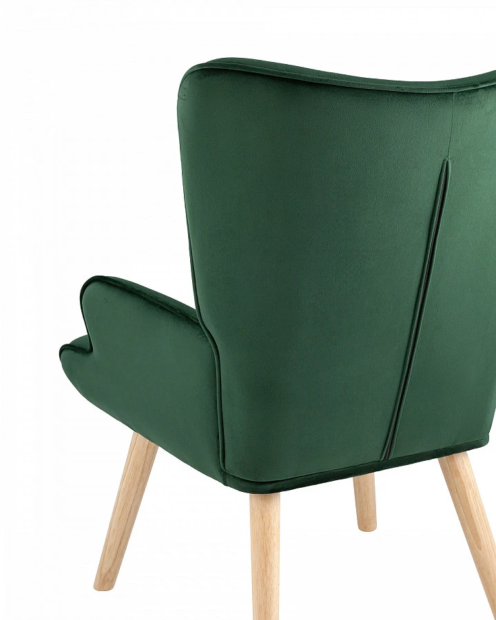 Кресло Хью велюр темно-зеленый - фото 6