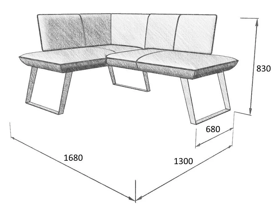 Диван кухон. Cosmo 120-158 L sunny/graphite - фото 3