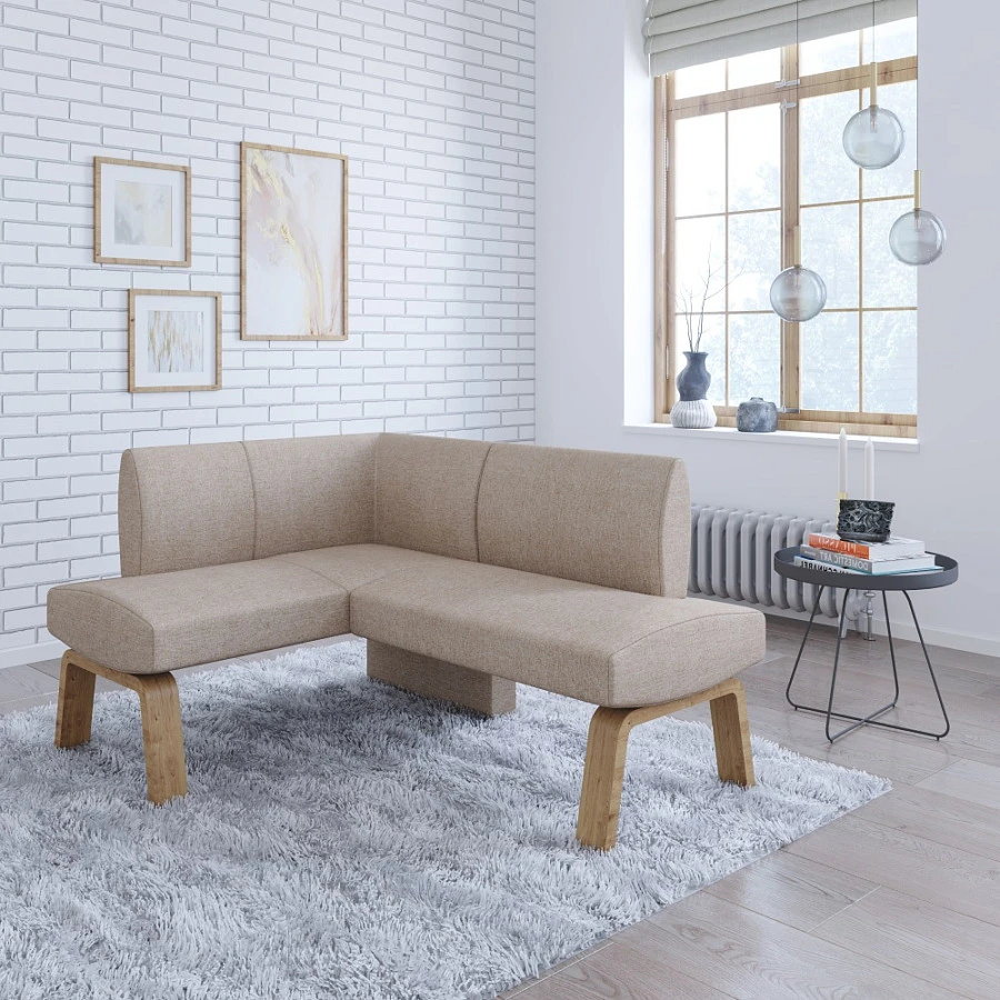 Диван кухон. Pride 120-158 L beige 1240*1620*830 - фото 3